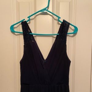 Navy Blue Formal Floor Length Dress